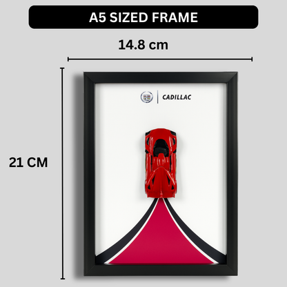 Hot Wheels Cadillac Project GTP Diecast Car Frame 1:64  – 3D Wall Art