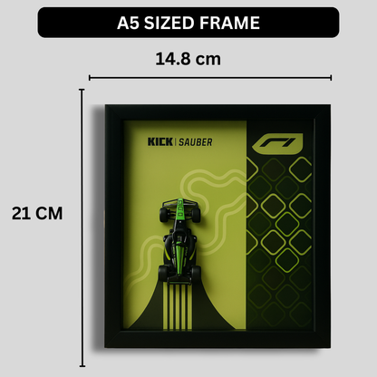 KICK SAUBER F1 Team 2025 Hot Wheels 3D Car Frame – Limited Edition Collectible