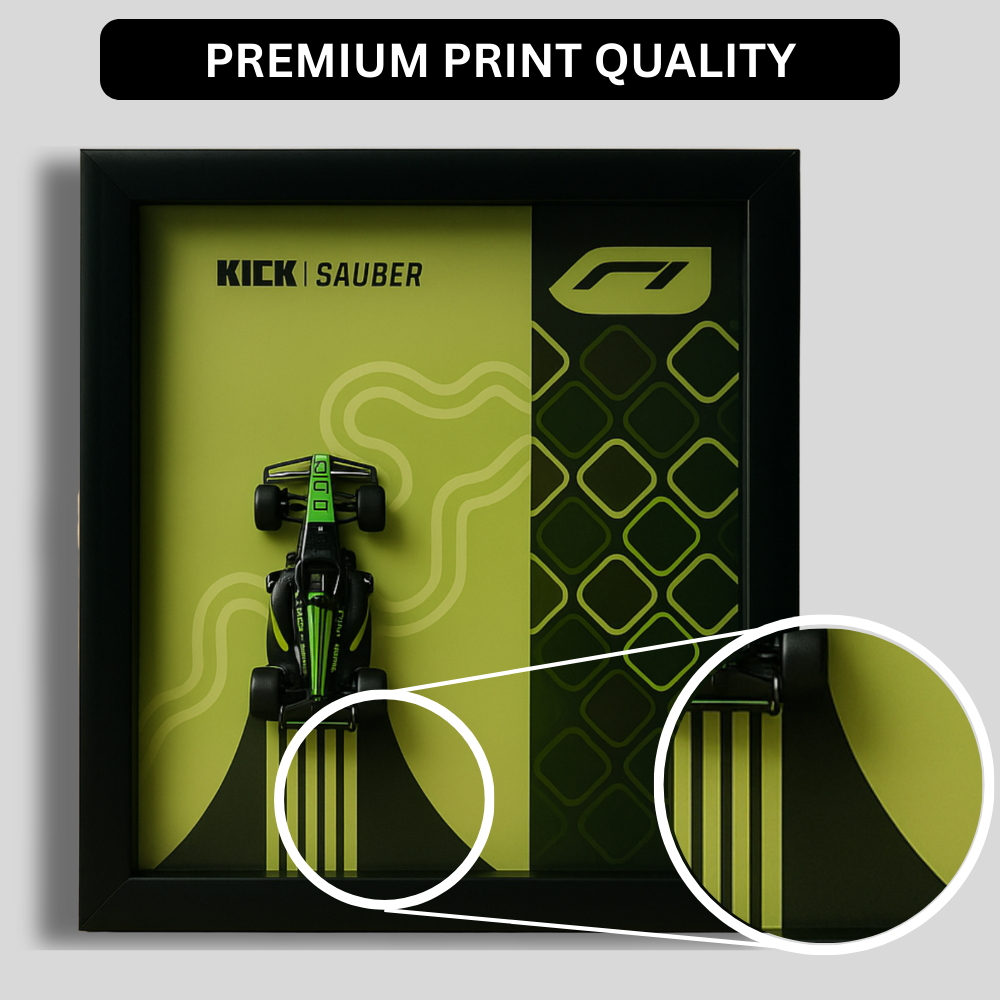 KICK SAUBER F1 Team 2025 Hot Wheels 3D Car Frame – Limited Edition Collectible
