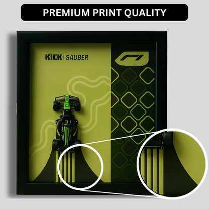 KICK SAUBER F1 Team 2025 Hot Wheels 3D Car Frame – Limited Edition Collectible