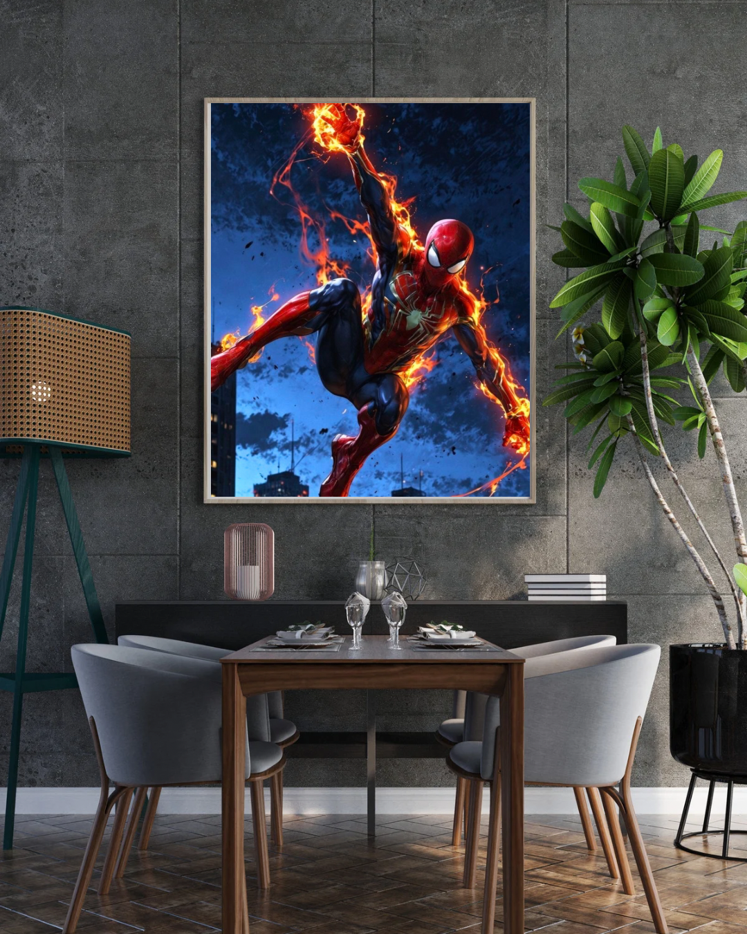 Premium Spider-Man Wall Art – Aesthetic 3D Frame for Home & Office Decor | Marvel Superhero Collectible