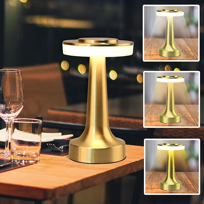 Metal LED Rechargeable Desk Lamp with Touch Sensor