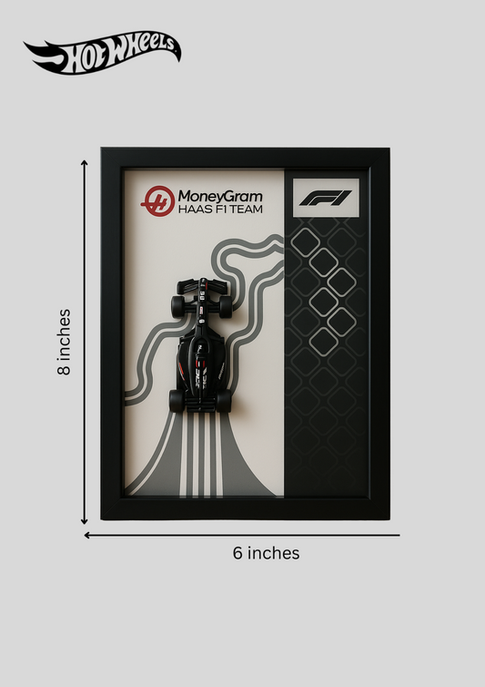 Moneygram F1 Team 2025 Hot Wheels 3D Car Frame – Limited Edition Collectible