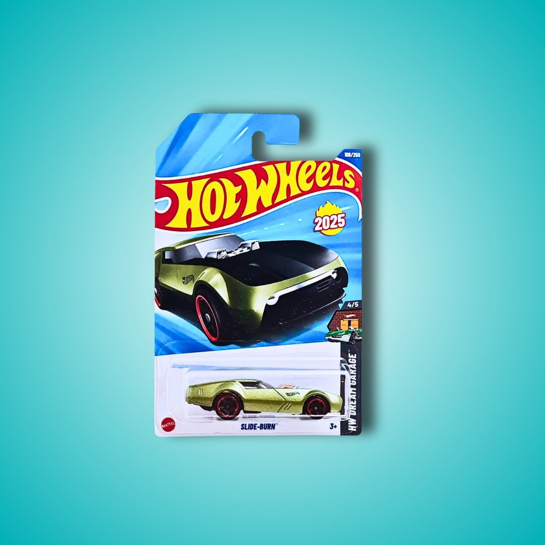 Hot Wheels 3- Car Collectors Set – Slide Burn, 62 Corvette Gasser , 68 Lotus Type 49