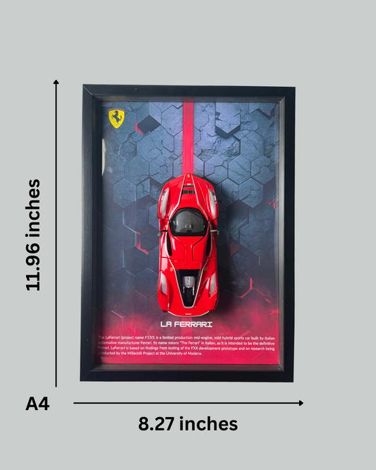 Ferrari LA FERRARI Diecast Car Frame 1:32 – 3D Wall Art for Collectors
