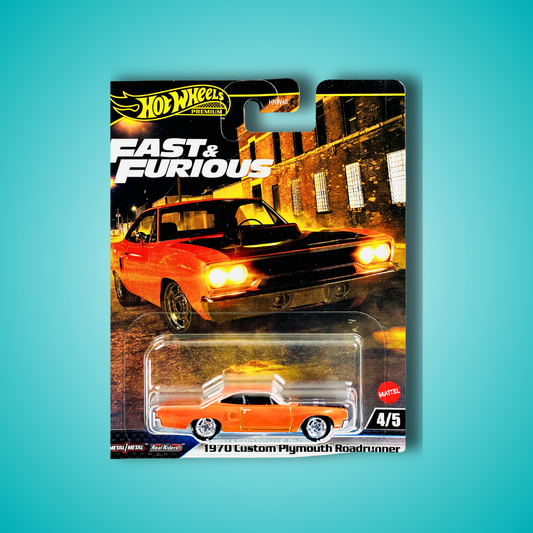 Hot Wheels Fast & Furious Set of 5 – 1970 Plymouth Road Runner, Nissan 240SX S14, Toyota GR Supra, Lamborghini LM002 & Koenigsegg CCXR (1:64 Diecast Cars)