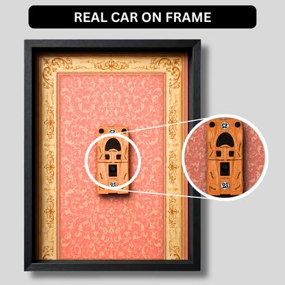 Premium Majorette Porsche 917 Racing Car Shadow Box Frame with LED Light Wall Art | Luxury Retro Sports Car Decor with HD Artistic Background | Premium Automotive Display Frame for Home, Office, Garage & Gaming Room