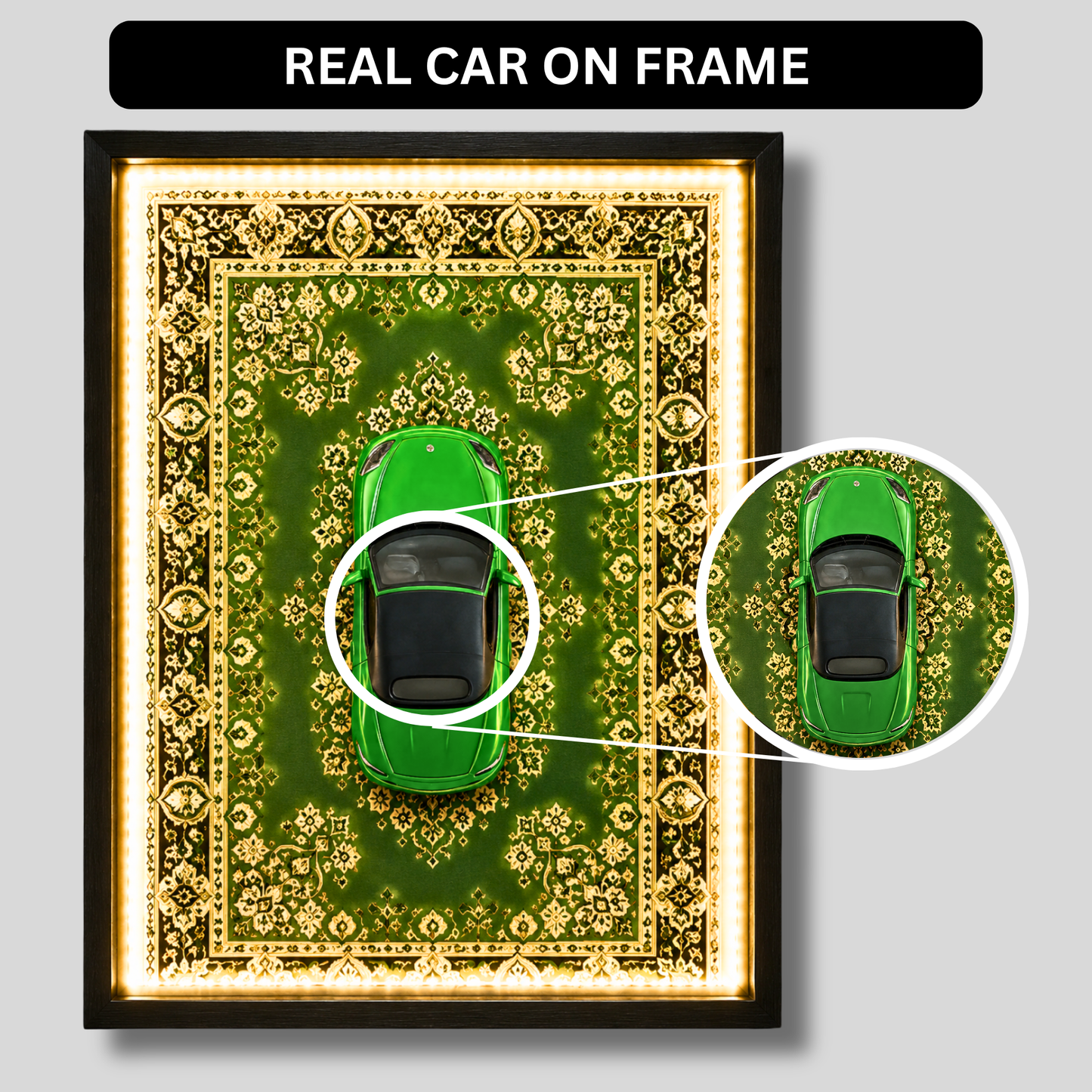 Premium Majorette Porsche 718 Boxster Car Shadow Box Frame with LED Lights | Luxury 718 Boxst3r Inspired Car Wall Art | Automotive Home Décor for Living Room, Office & Garage | Premium LED Wall Frame Gift