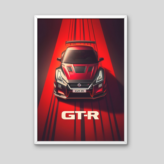 Nissan GTR Framed Car Wall Art – Premium Automotive Decor for Car Enthusiasts