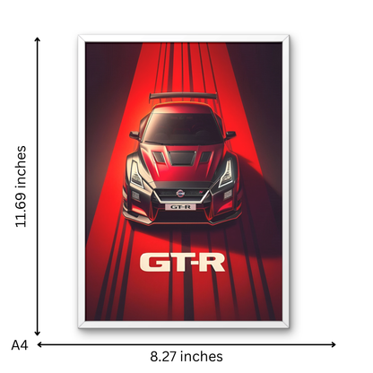 Nissan GTR Framed Car Wall Art – Premium Automotive Decor for Car Enthusiasts