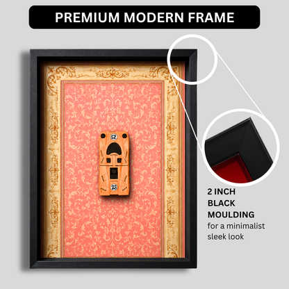 Premium Majorette Porsche 917 Racing Car Shadow Box Frame with LED Light Wall Art | Luxury Retro Sports Car Decor with HD Artistic Background | Premium Automotive Display Frame for Home, Office, Garage & Gaming Room
