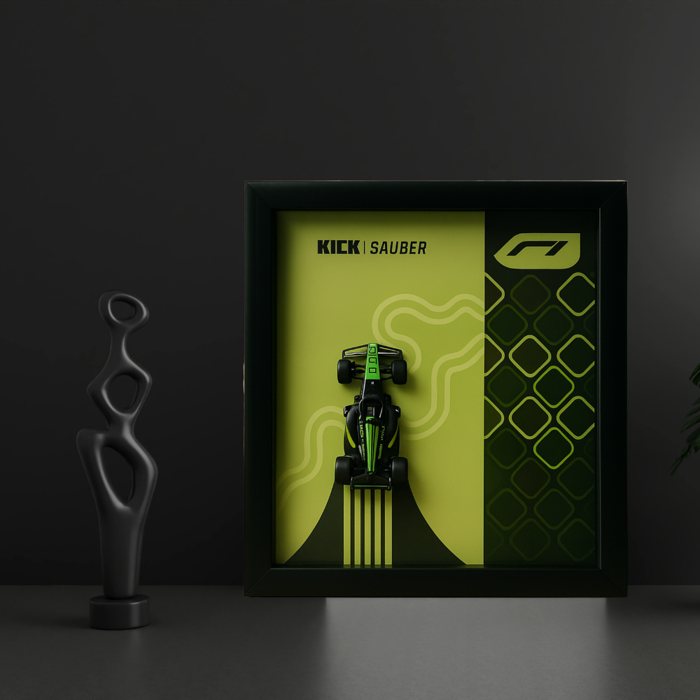 KICK SAUBER F1 Team 2025 Hot Wheels 3D Car Frame – Limited Edition Collectible