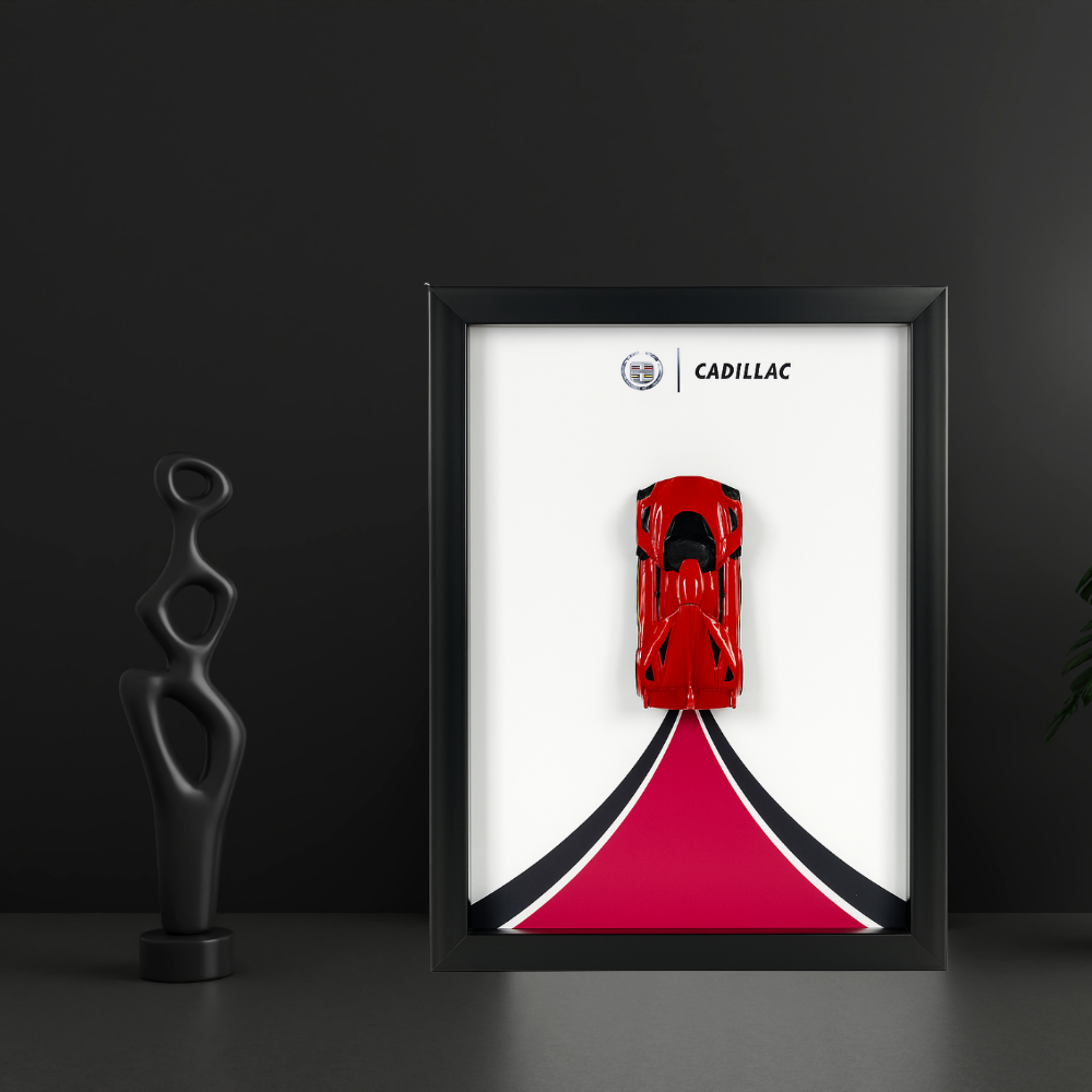 Hot Wheels Cadillac Project GTP Diecast Car Frame 1:64  – 3D Wall Art