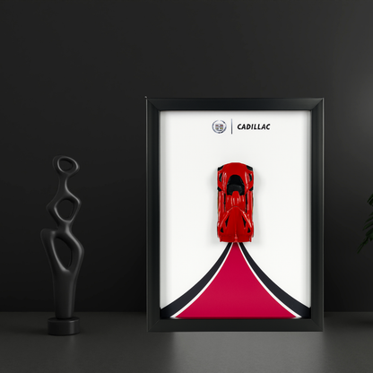 Hot Wheels Cadillac Project GTP Diecast Car Frame 1:64  – 3D Wall Art