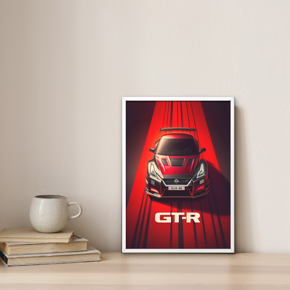 Nissan GTR Framed Car Wall Art – Premium Automotive Decor for Car Enthusiasts