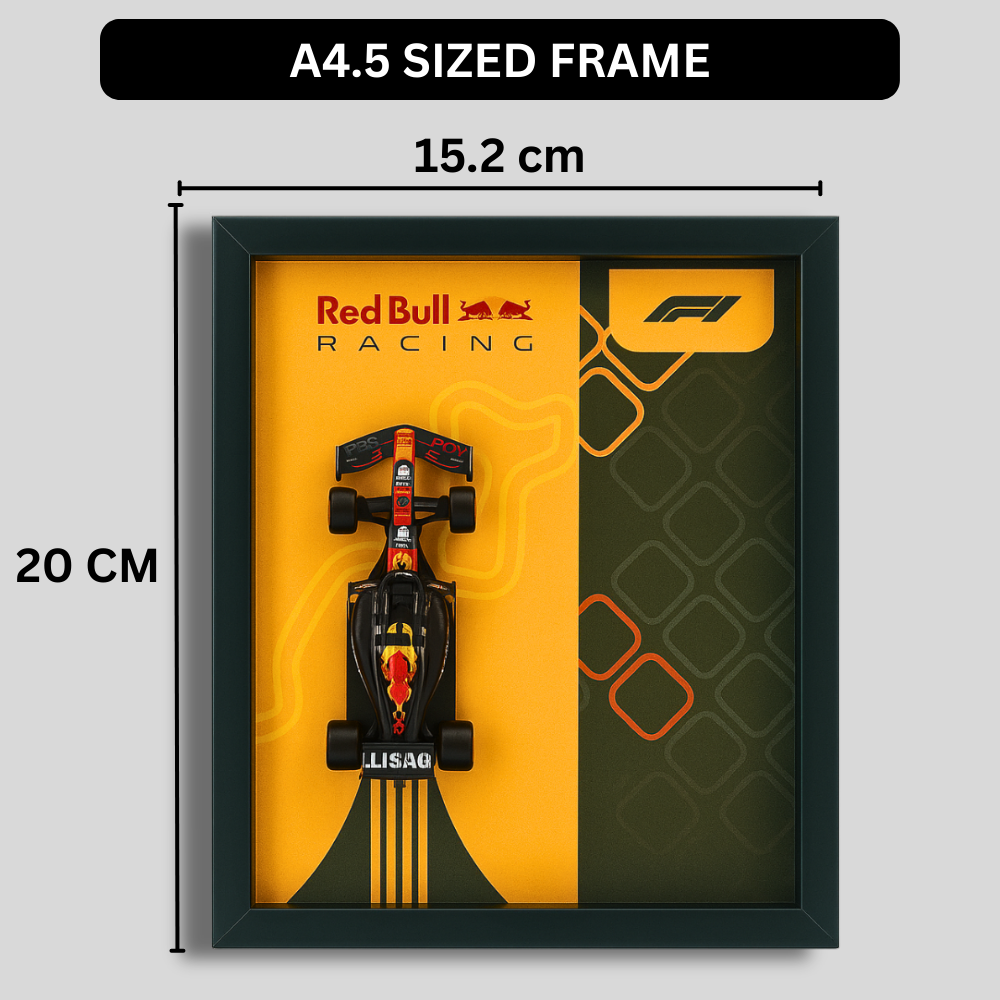 Bburagos Red Bull Racing Oracle F1 Diecast Car Frame 1:43  – 3D Wall Art