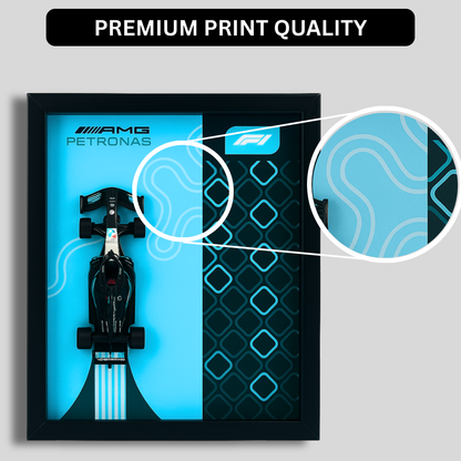 Bburagos AMG Petronas F1 Diecast Car Frame 1:43  – 3D Wall Art