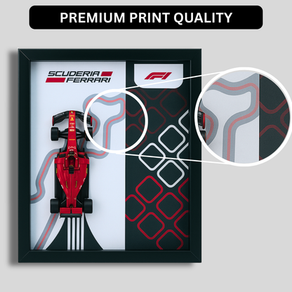 Bburagos Scuderia Ferrari F1 Diecast Car Frame 1:43  – 3D Wall Art