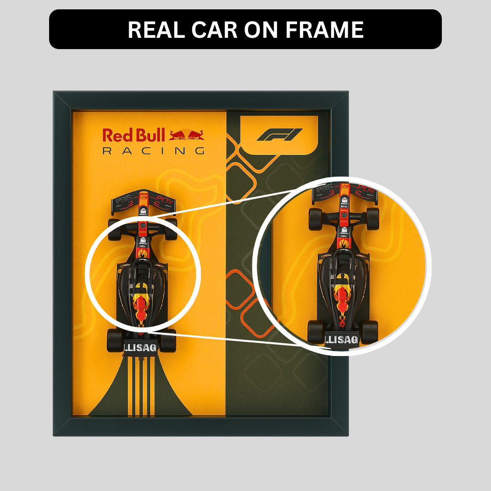 Bburagos Red Bull Racing Oracle F1 Diecast Car Frame 1:43  – 3D Wall Art