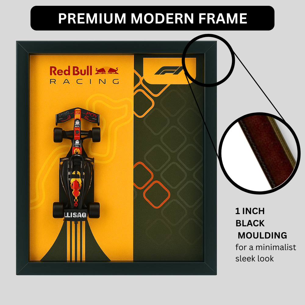 Bburagos Red Bull Racing Oracle F1 Diecast Car Frame 1:43  – 3D Wall Art
