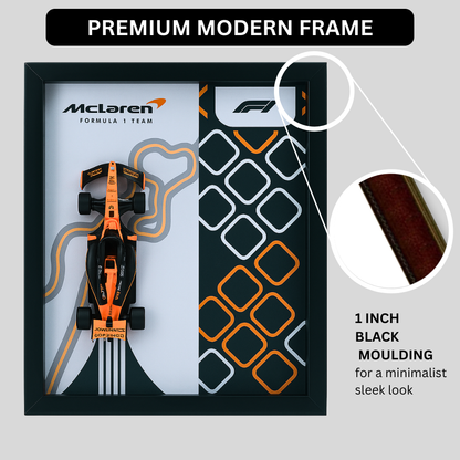 Bburagos Mclaren MCL38 F1 Diecast Car Frame 1:43  – 3D Wall Art