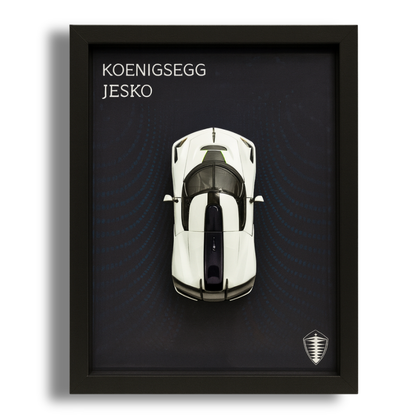 Premium Koenigsegg Jesko 3D Car Frame – Luxury Diecast Wall Art with Real Car on Frame | 1:32 Scale Supercar Display for Collectors & Hypercar Enthusiasts