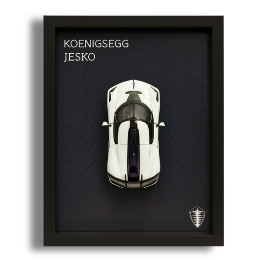 Premium Koenigsegg Jesko 3D Car Frame – Luxury Diecast Wall Art with Real Car on Frame | 1:32 Scale Supercar Display for Collectors & Hypercar Enthusiasts
