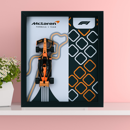 Bburagos Mclaren MCL38 F1 Diecast Car Frame 1:43  – 3D Wall Art