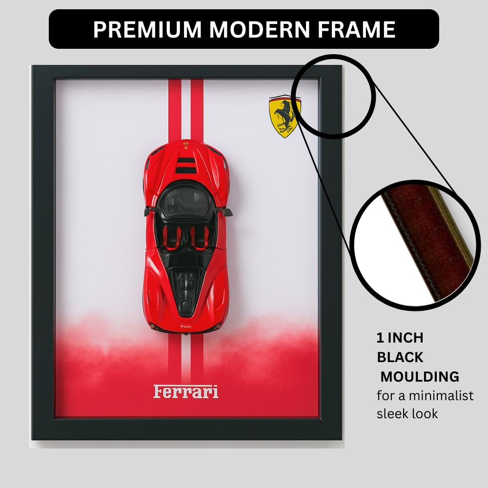 Luxury Ferrari Diecast Car Frame – 3D Wall Art
