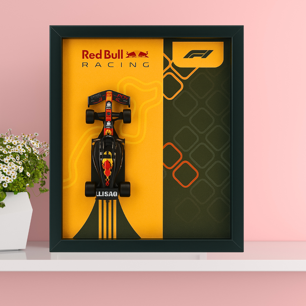 Bburagos Red Bull Racing Oracle F1 Diecast Car Frame 1:43  – 3D Wall Art