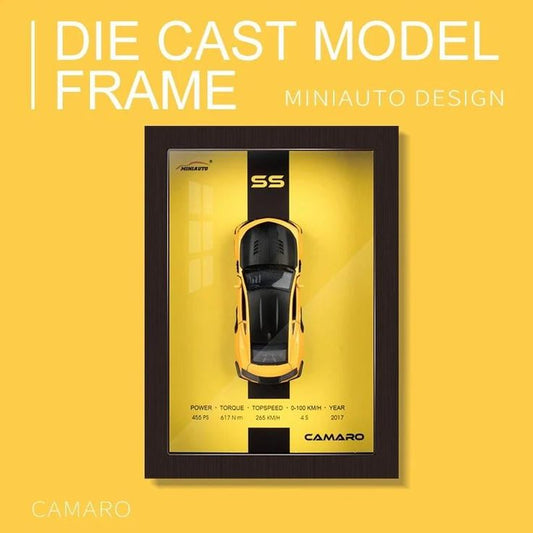 Chevrolet Camaro SS Diecast Car Frame 1:32  – 3D Wall Art