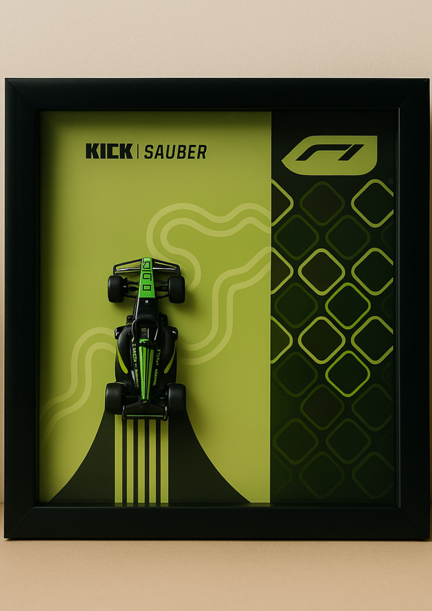 KICK SAUBER F1 Team 2025 Hot Wheels 3D Car Frame – Limited Edition Collectible
