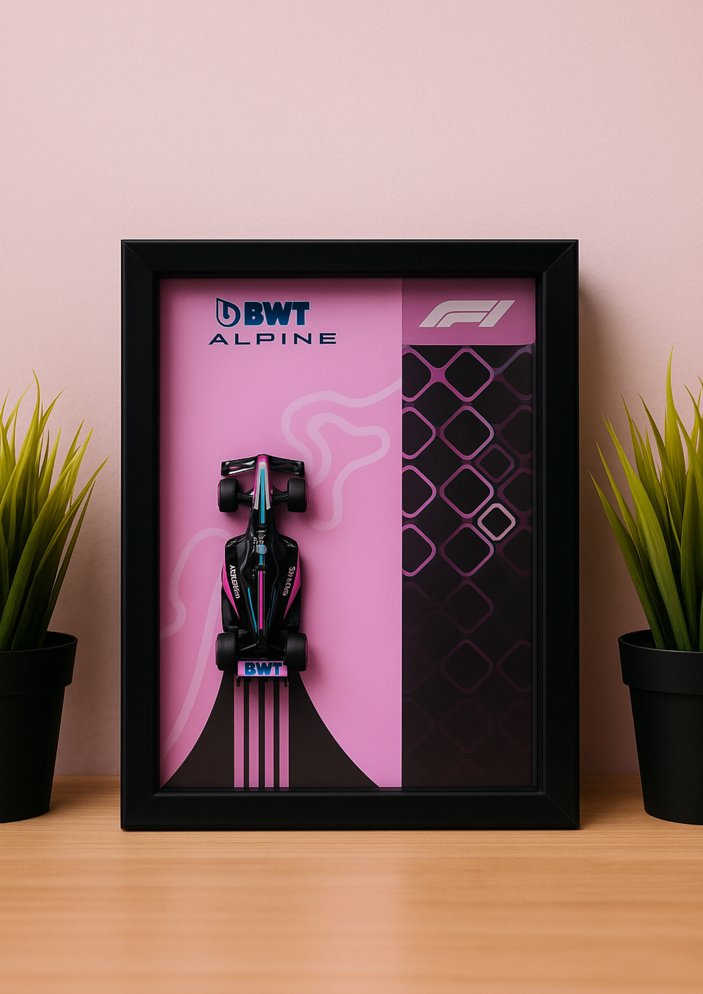 BWT Alpine F1 Team 2025 Hot Wheels 3D Car Frame – Limited Edition Collectible