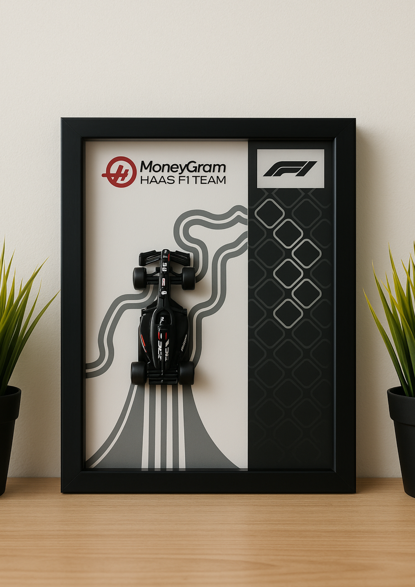 Moneygram F1 Team 2025 Hot Wheels 3D Car Frame – Limited Edition Collectible