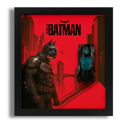 Batman Aircraft 3D Framed Collectible Display – Diecast Car 1:64 Model