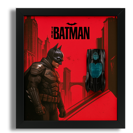 Batman Aircraft 3D Framed Collectible Display – Diecast Car 1:64 Model