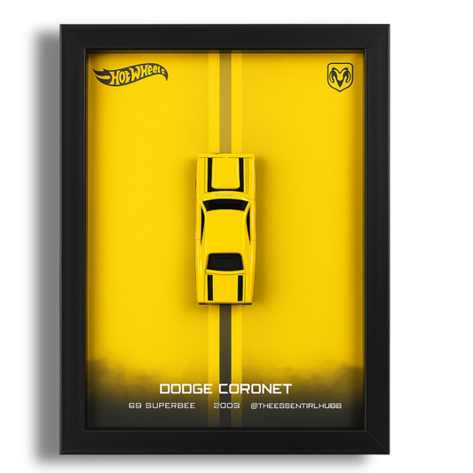 1969 Dodge Coronet Superbee Hot Wheels 3D Car Frame