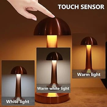 Portable Mushroom Style Metal LED Table Lamp