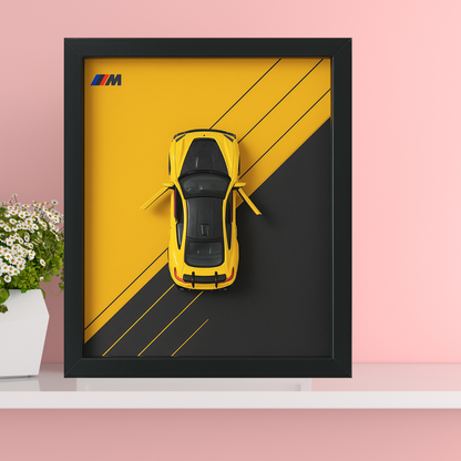 BMW M Performance Series Diecast Car Frame - 3D Wall Art