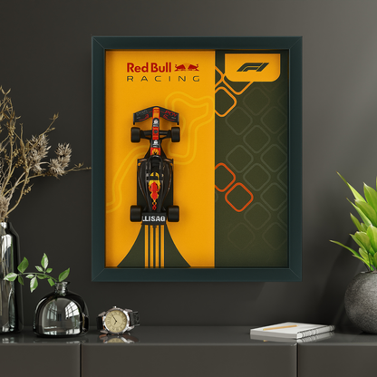 Bburagos Red Bull Racing Oracle F1 Diecast Car Frame 1:43  – 3D Wall Art