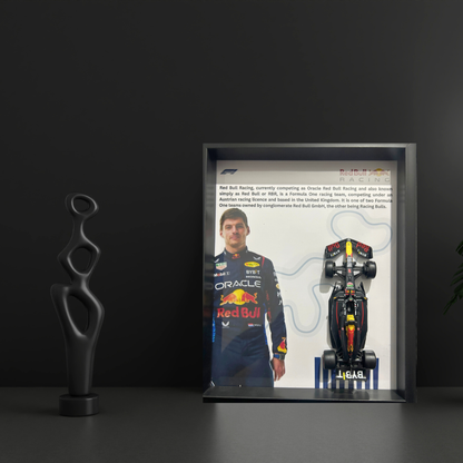 Max Verstappen with Bburagos F1 Red Bull Racing Oracle Diecast Car Frame 1:43  – 3D Wall Art