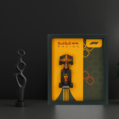 Bburagos Red Bull Racing Oracle F1 Diecast Car Frame 1:43  – 3D Wall Art
