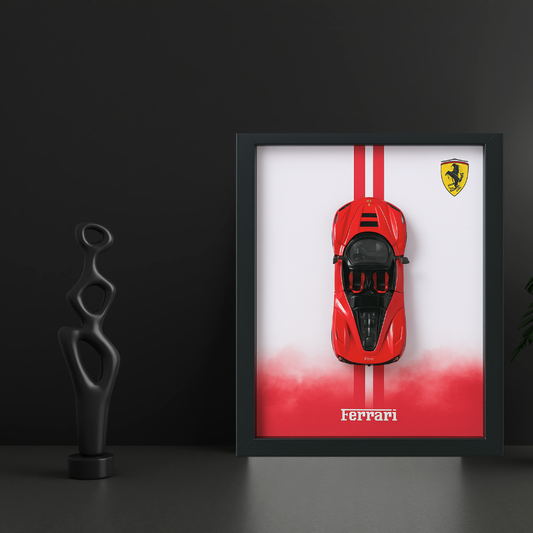Luxury Ferrari Diecast Car Frame – 3D Wall Art
