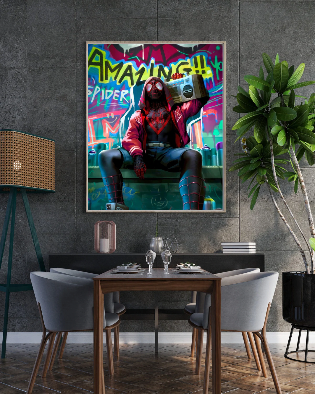 Premium Spider-Man Wall Art – Aesthetic 3D Frame for Home & Office Decor | Marvel Superhero Collectible
