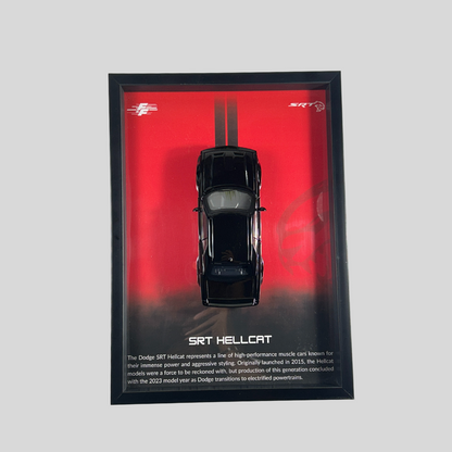Dodge SRT Hellcat Diecast Car Frame 1:32  – 3D Wall Art