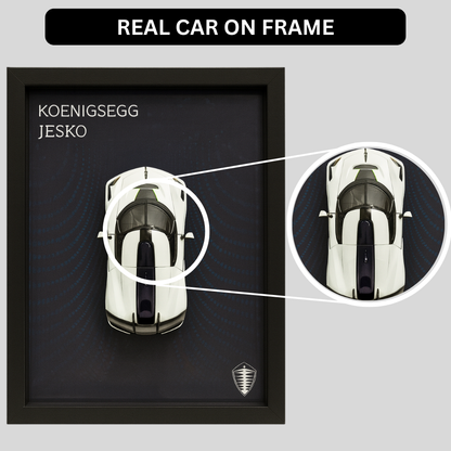 Premium Koenigsegg Jesko 3D Car Frame – Luxury Diecast Wall Art with Real Car on Frame | 1:32 Scale Supercar Display for Collectors & Hypercar Enthusiasts