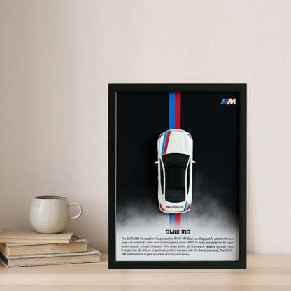 BMW M8 Coupe Diecast Car Frame 1:32  – 3D Wall Art