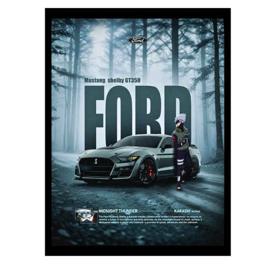 Ford Mustang Shelby GT350 X Kakashi HATAKE Car Wall Art – Premium Automotive Decor for Car Enthusiasts