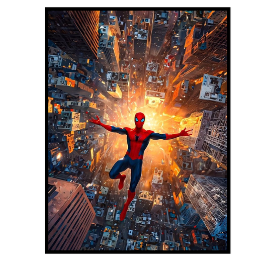 Premium Spider-Man Wall Art – Aesthetic 2D Frame for Home & Office Decor | Marvel Superhero Collectible