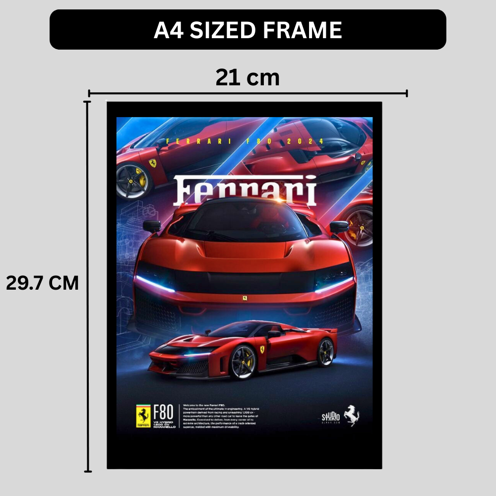Ferrari F80 Car Wall Art – Premium Automotive Decor for Car Enthusiasts